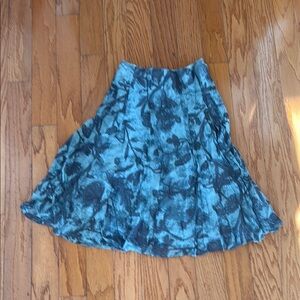 Piazza Sempione Blue A-Line Midi Skirt High-Low Casual